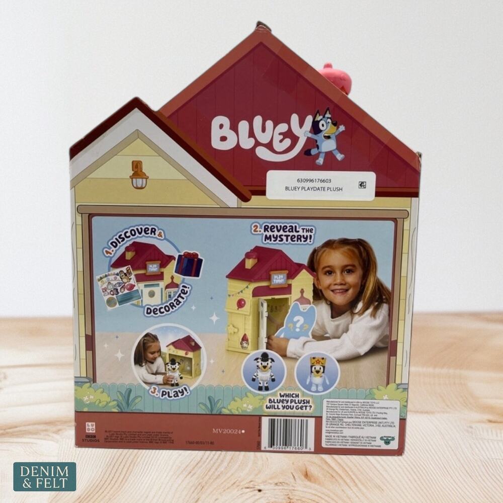 Bluey Play Date Plush Surprise House Set with Plush & Stickers Playset‎ NEW - Picture 11 of 15